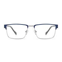 Rectangle Blue Eyeglasses