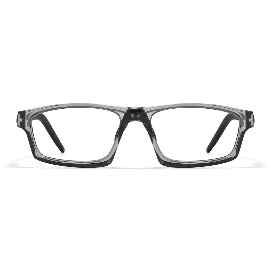Rectangle Transparent-Gray Eyeglasses