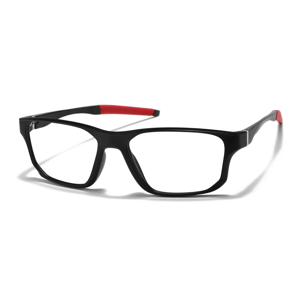 Rectangle Red/Black Eyeglasses