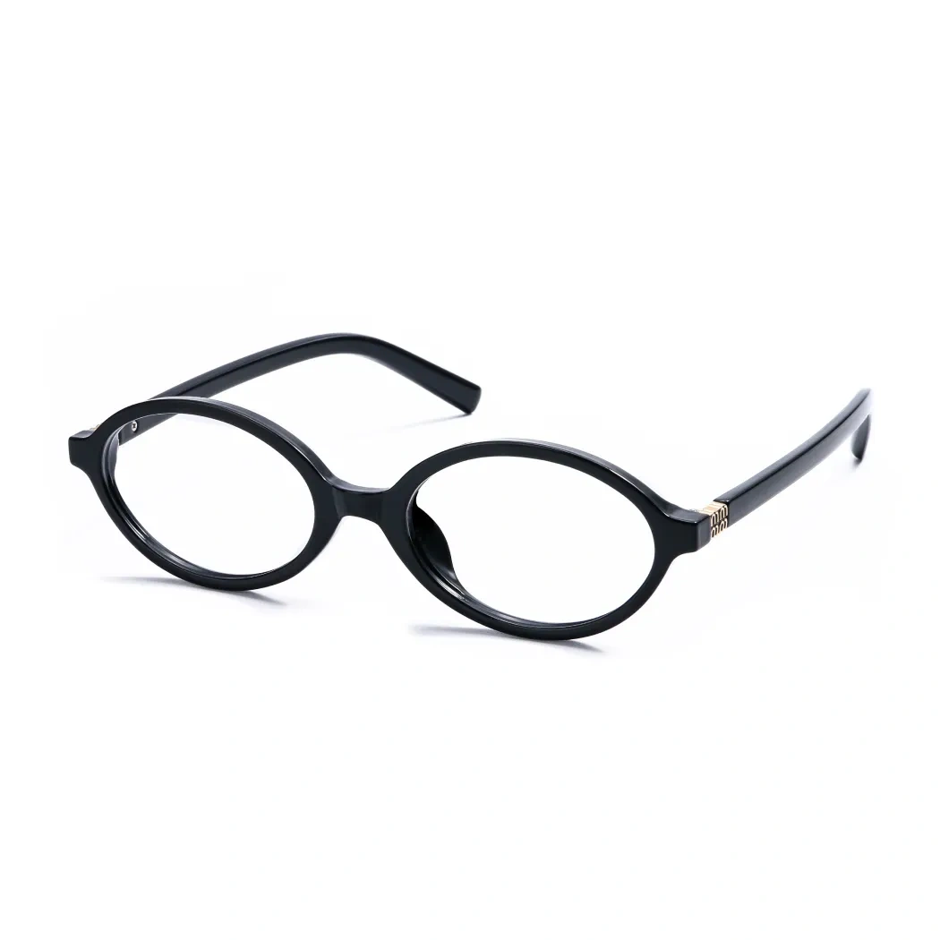Oval Black Eyeglasses