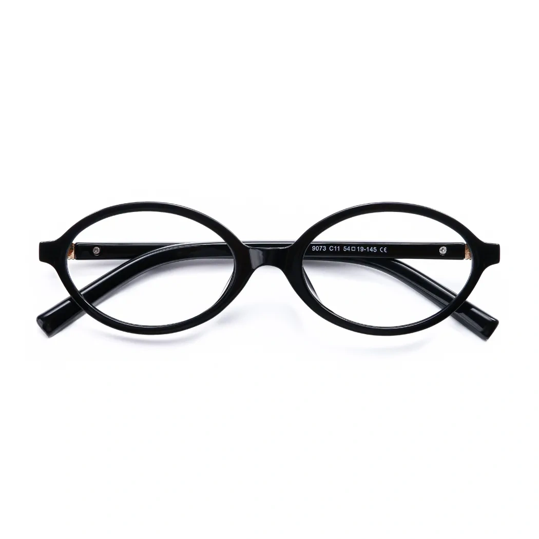 Oval Black Eyeglasses