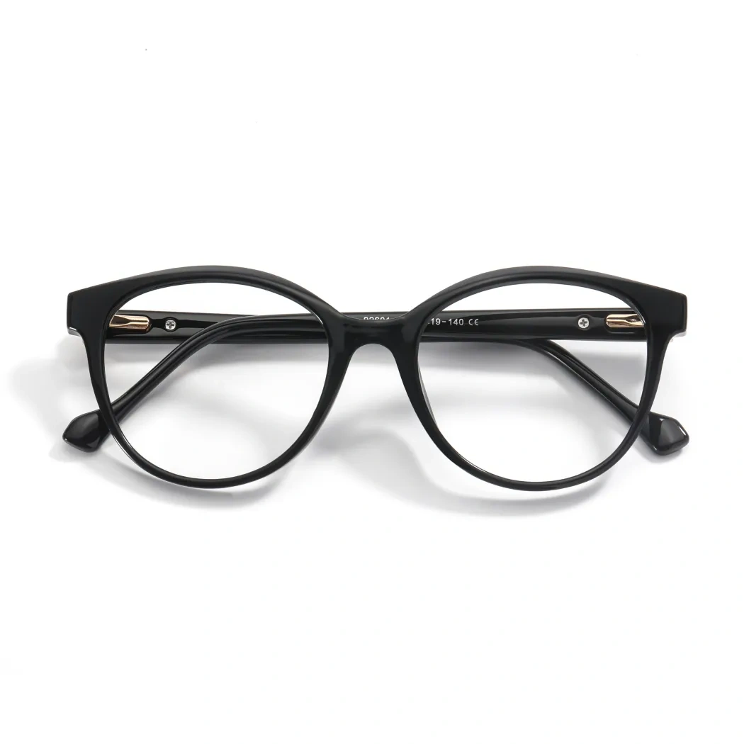 Oval Black Eyeglasses