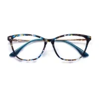 Oval Tortoiseshell/Blue Eyeglasses