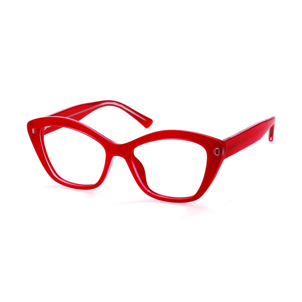 Geometric Red Eyeglasses