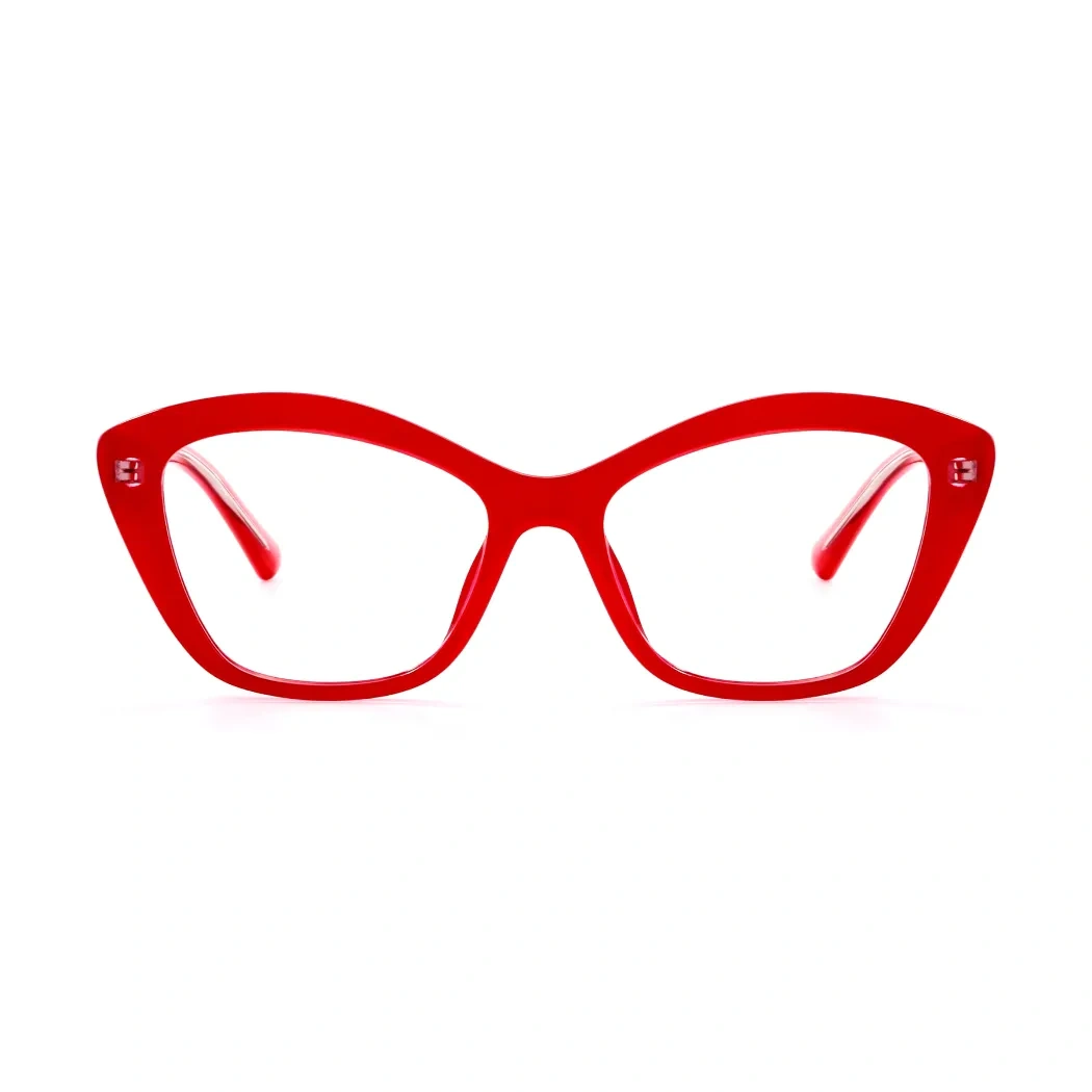 Geometric Red Eyeglasses