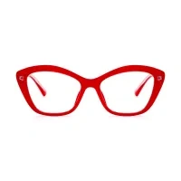 Geometric Red Eyeglasses
