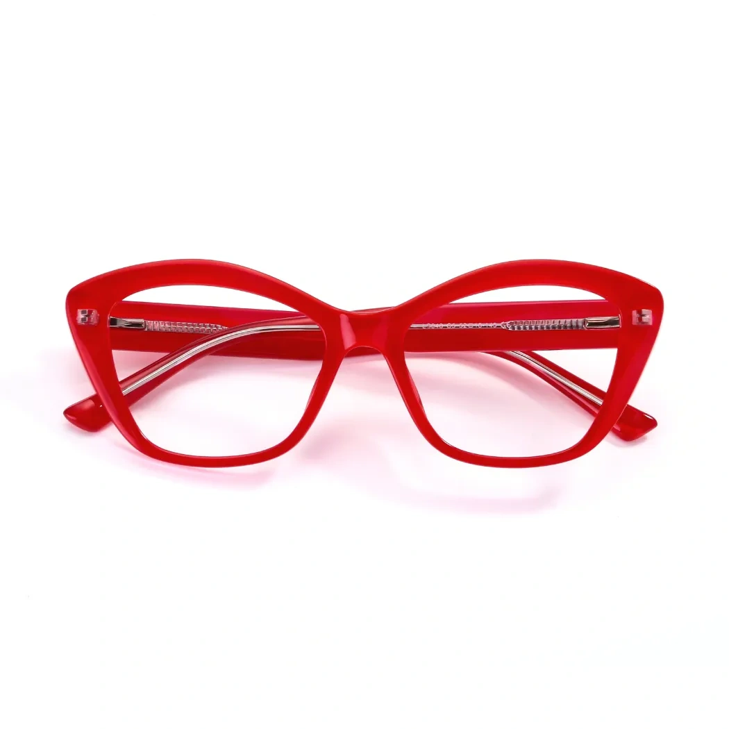 Geometric Red Eyeglasses