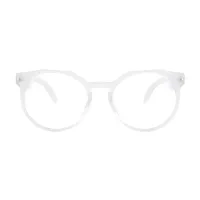 Round White Eyeglasses