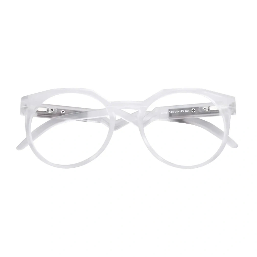 Round White Eyeglasses