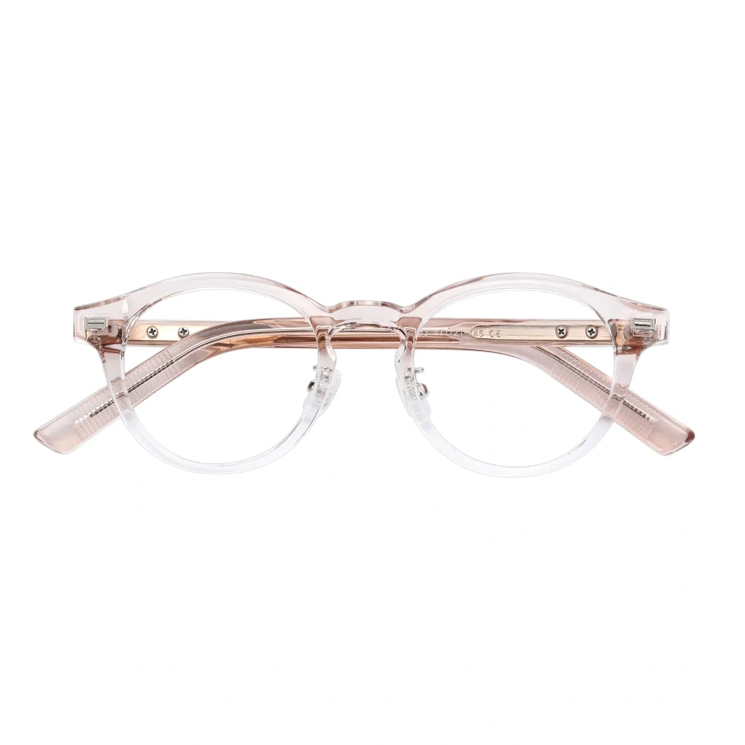Oval Pink/Gold Eyeglasses
