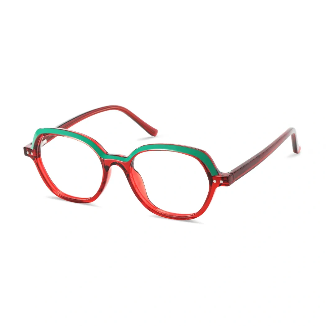 Oval Transparent Red