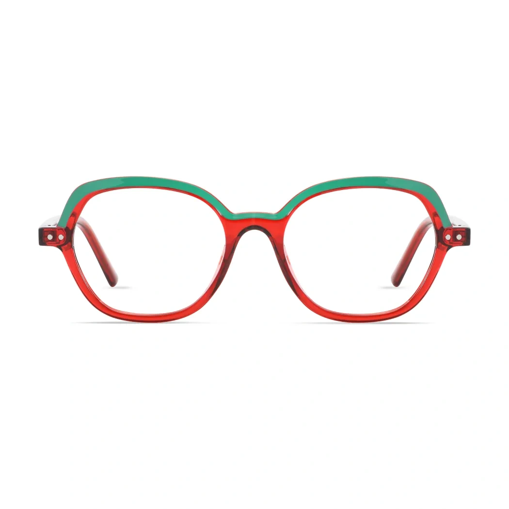 Oval Transparent Red