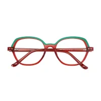 Oval Transparent Red