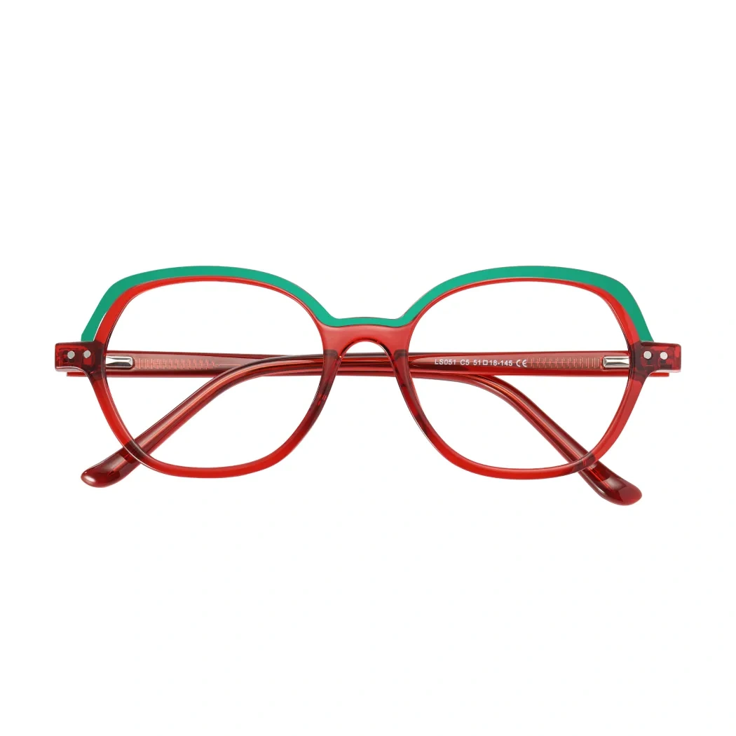 Oval Transparent Red