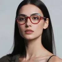 Oval Transparent Red