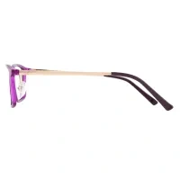 Rectangle Purple Reading Glasses