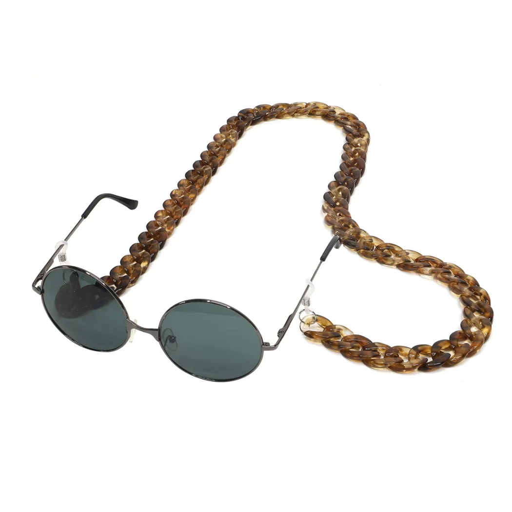 Brown eyeglasses chain