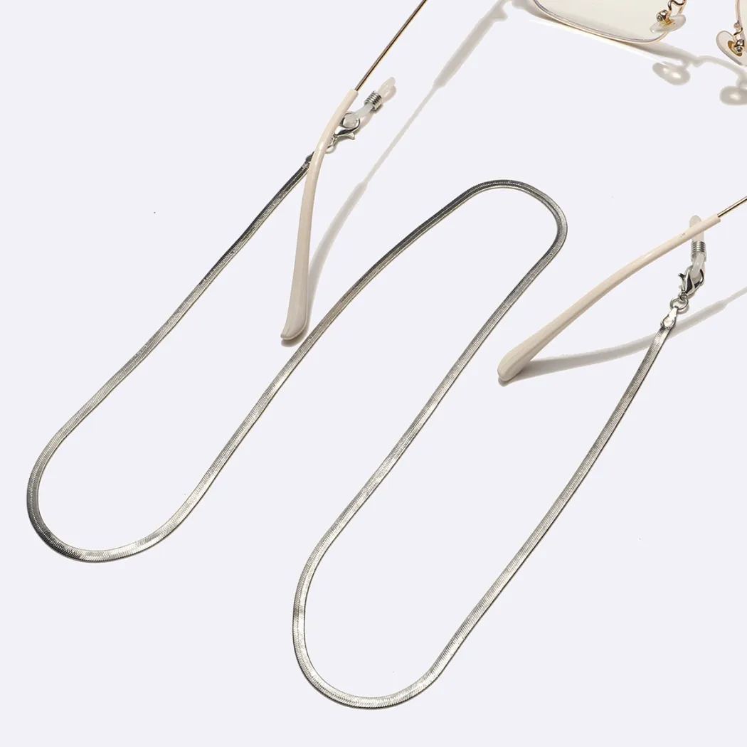 Silver eyeglasses chain