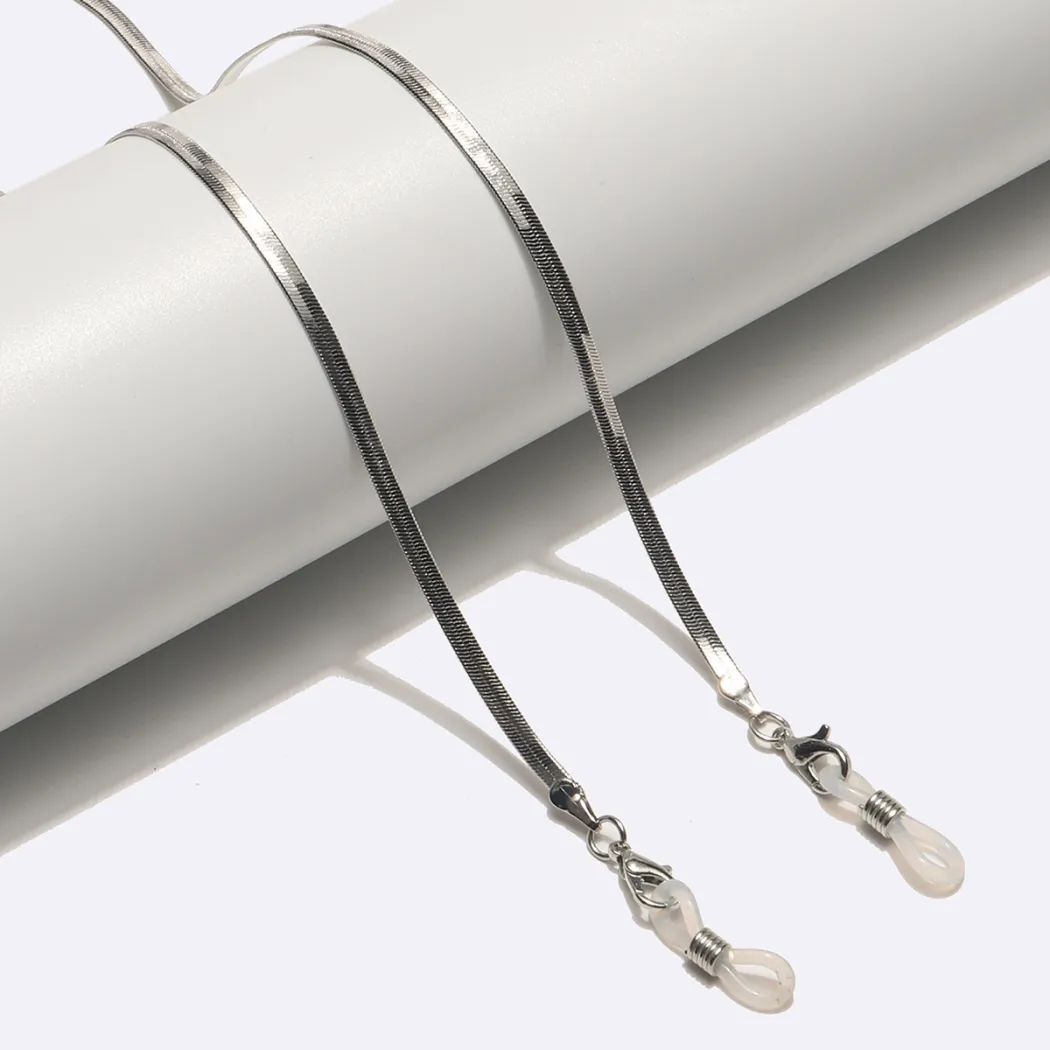 Silver eyeglasses chain