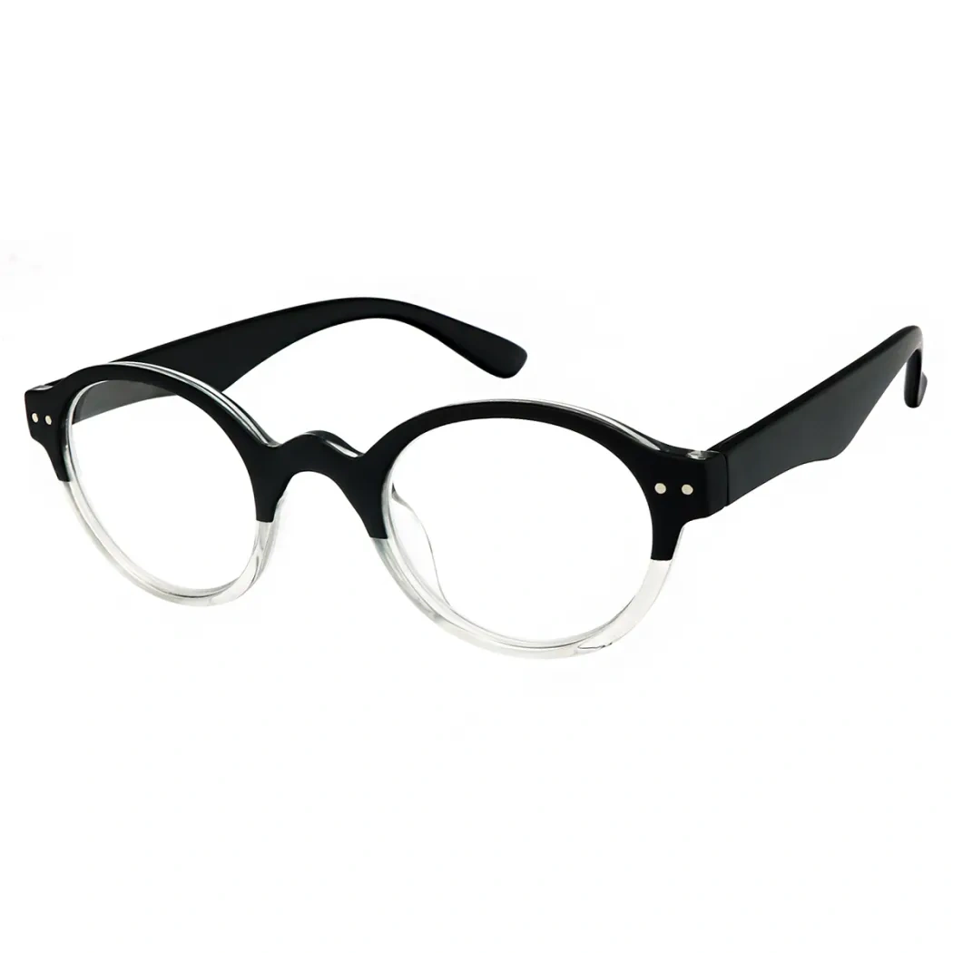 Round Black Reading Glasses