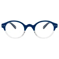 Round Blue Reading Glasses