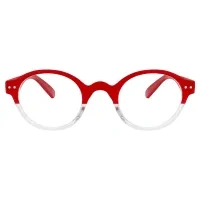 Round Red Reading Glasses