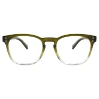 Square Green Reading Glasses