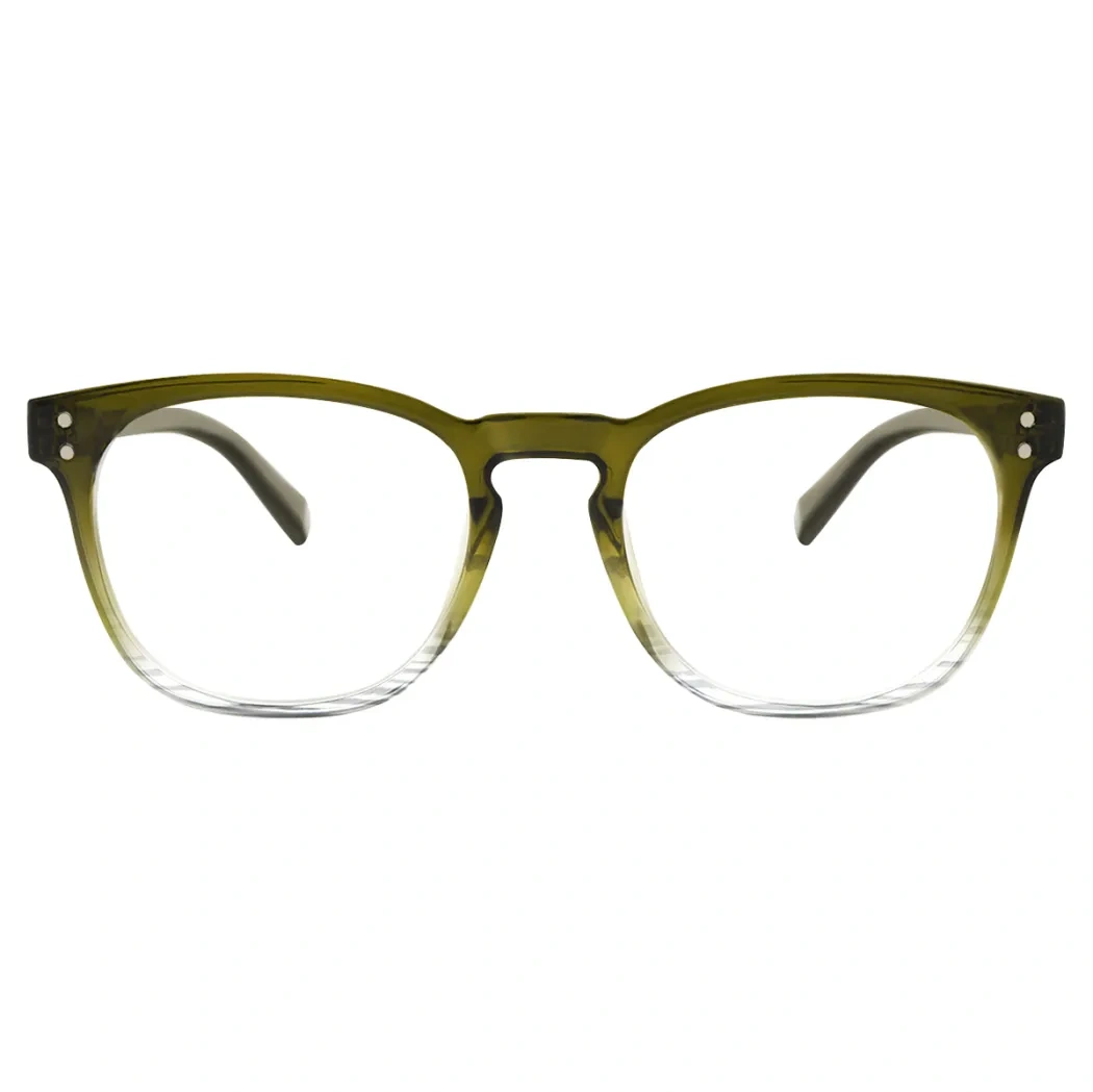 Square Green Reading Glasses