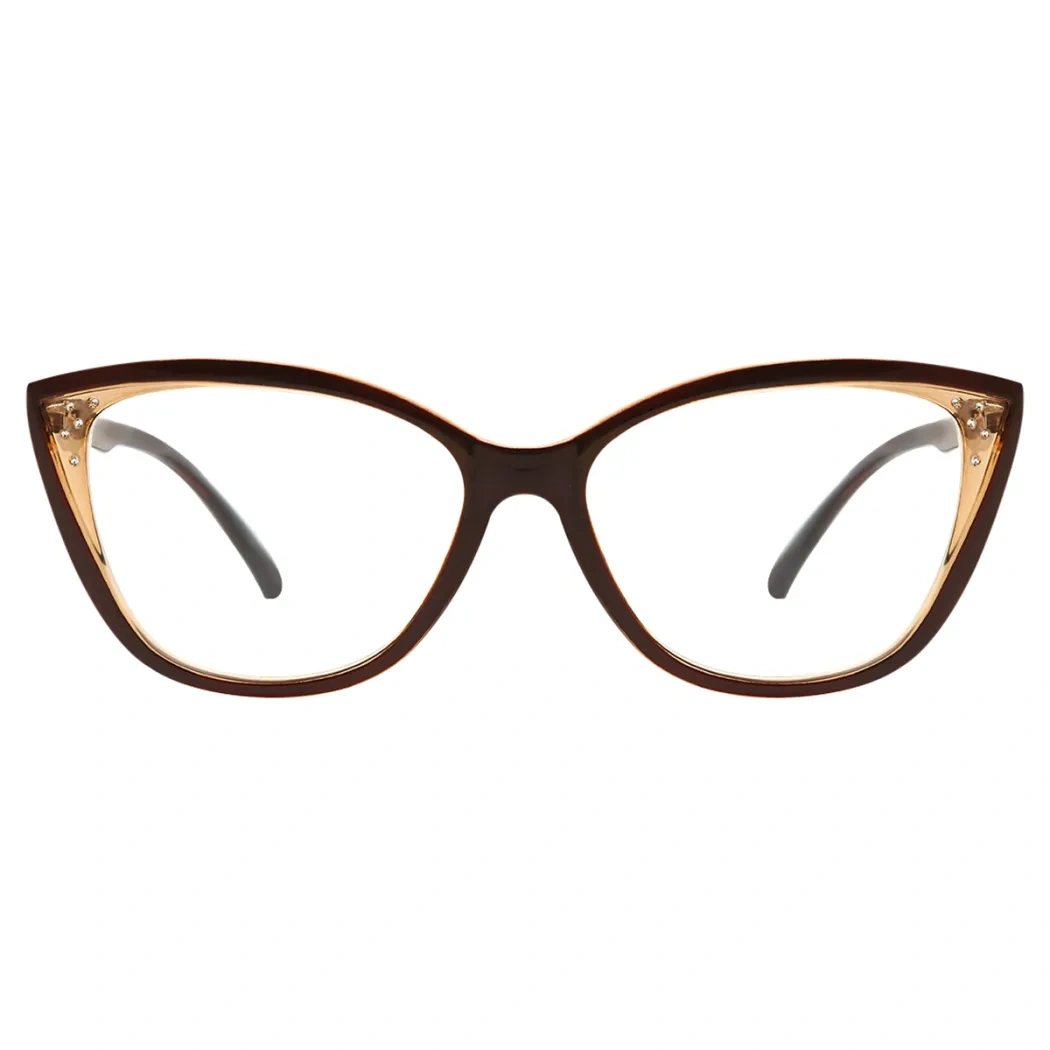 Cat-eye Brown Reading Glasses