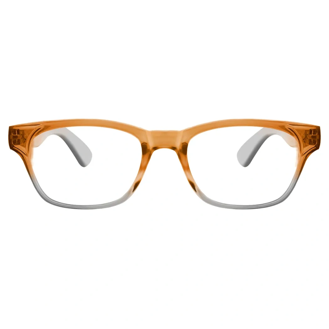 Square Orange Reading Glasses