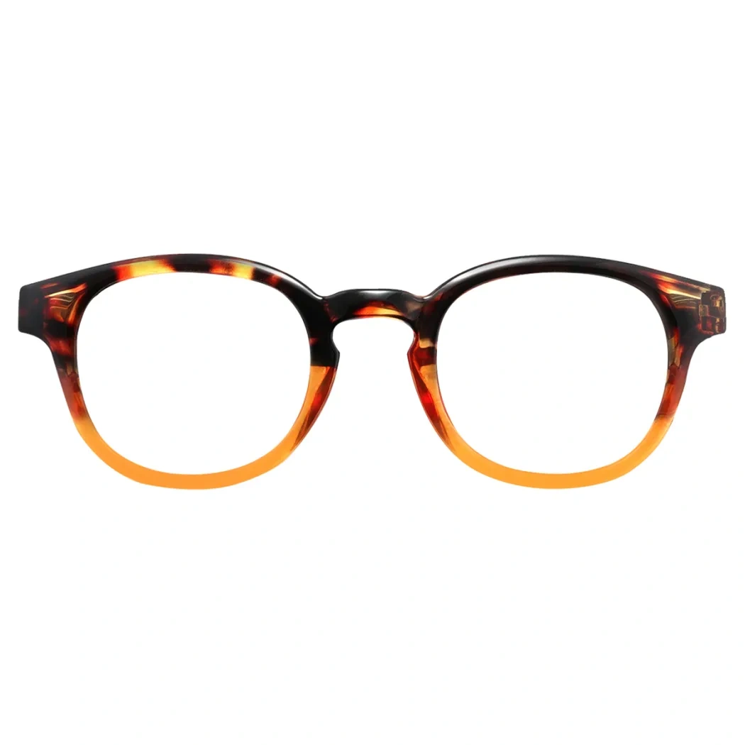 Round Orange Reading Glasses
