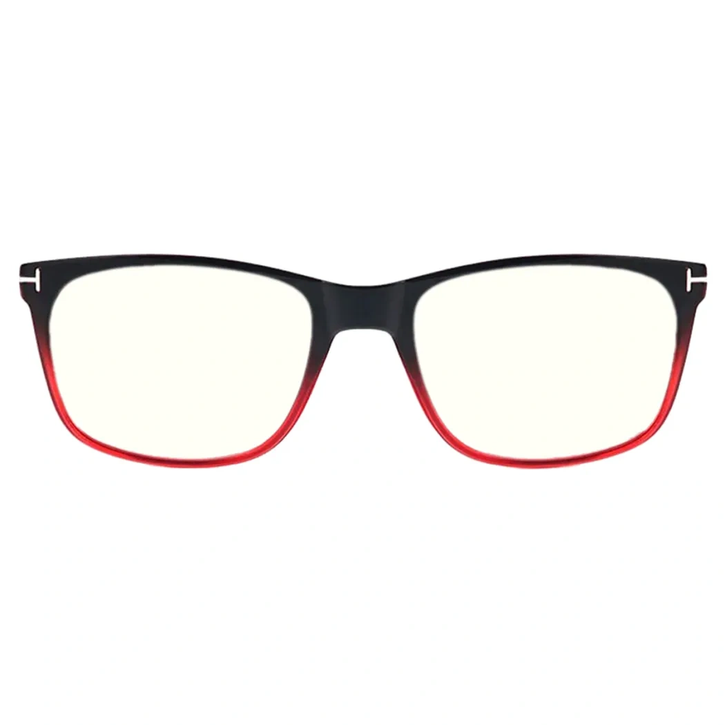 Rectangle Black/Red Reading Glasses