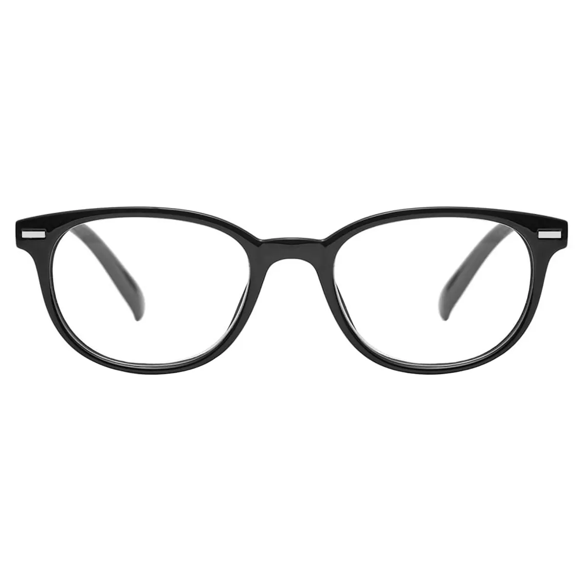 Oval Black/Clear Reading Glasses