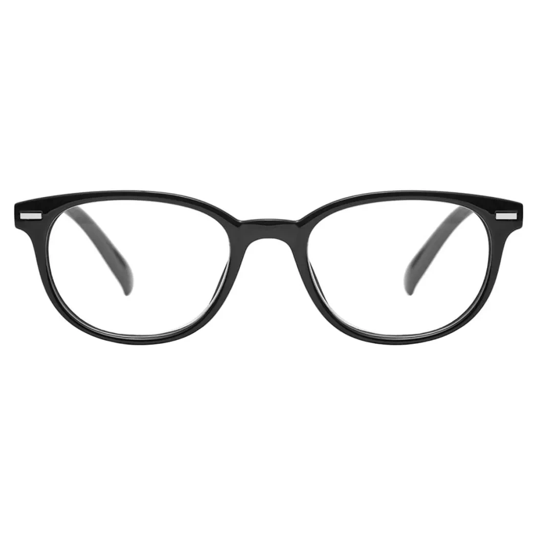 Oval Black Reading Glasses