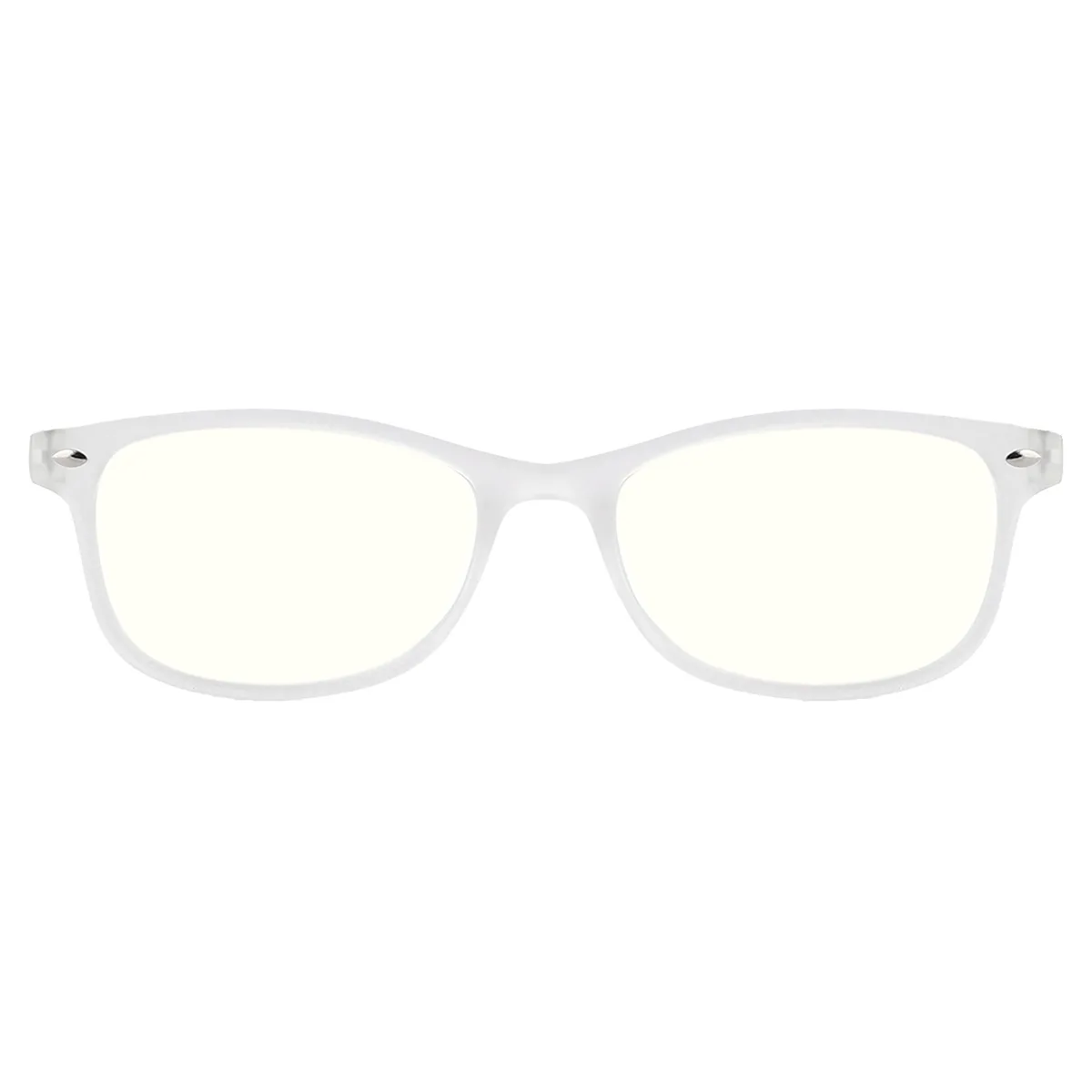 Oval White Reading Glasses