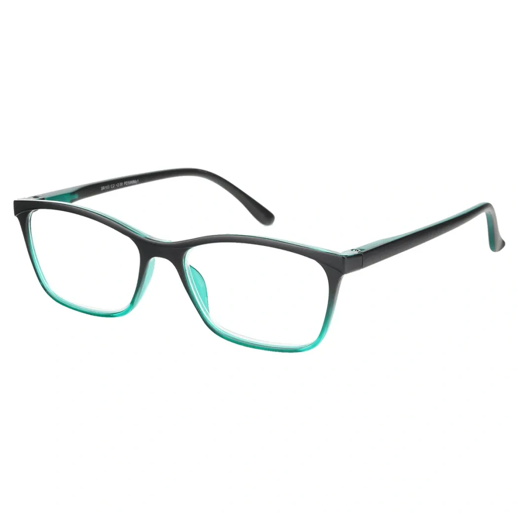 Rectangle Green Reading Glasses