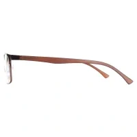 Browline Matte Brown Reading Glasses