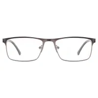 Browline Matte Gray Reading Glasses