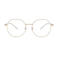 Geometric Gold Eyeglasses