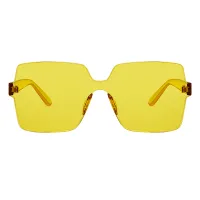 Geometric Transparent Yellow Sunglasses