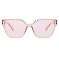 Geometric Transparent Pink Sunglasses