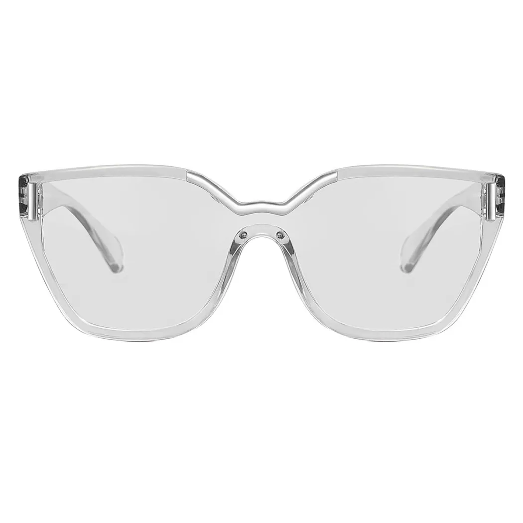 Geometric Transparent Gray Sunglasses