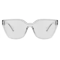 Geometric Transparent Gray Sunglasses