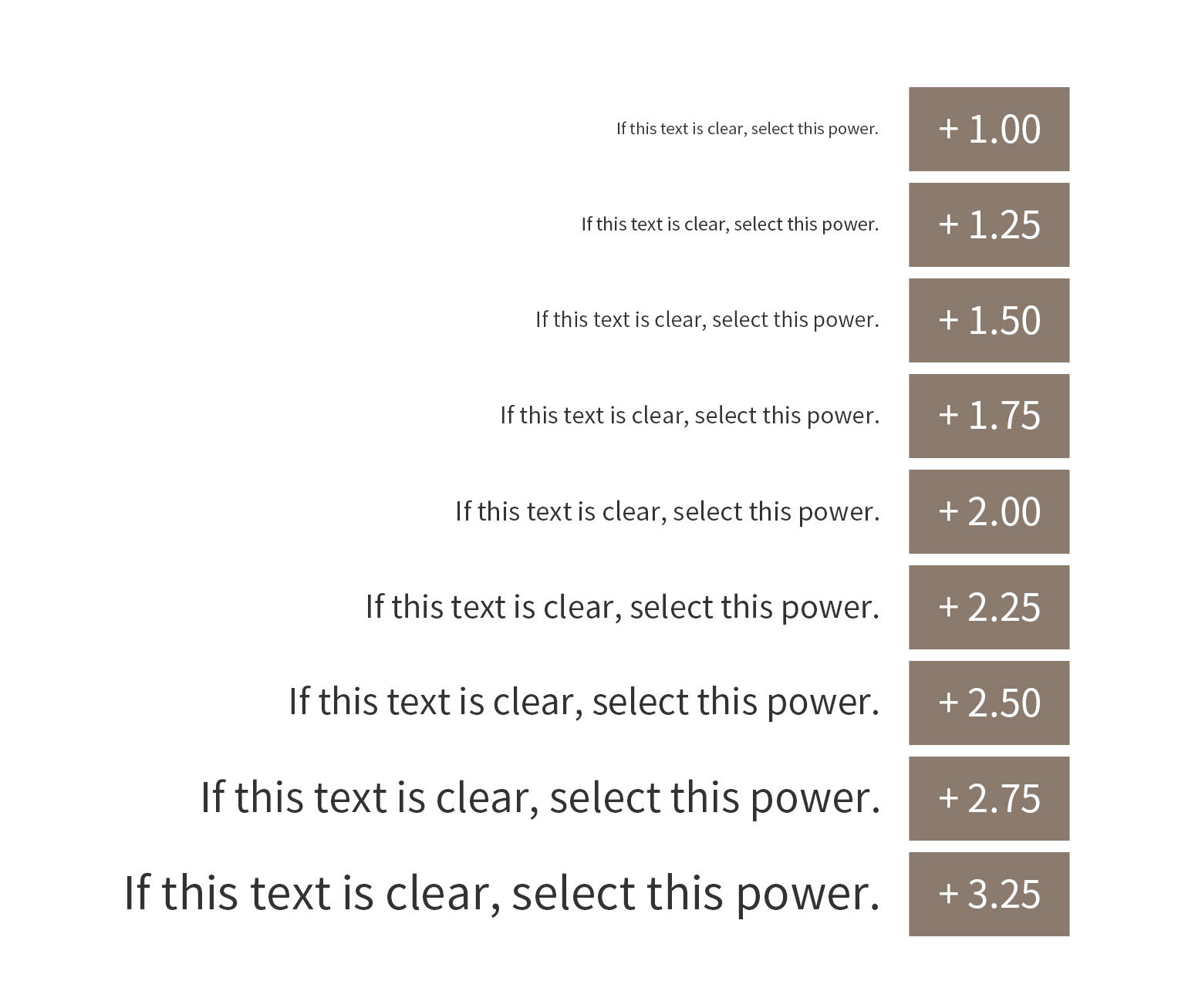 Diopter Chart Printable