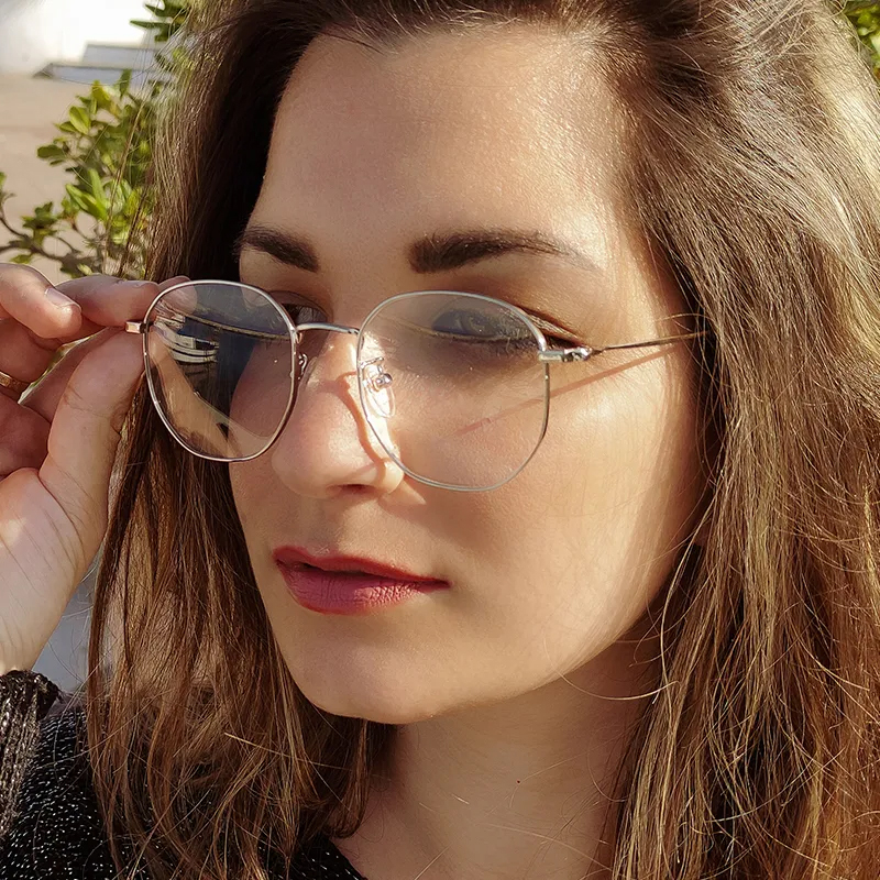 Silver-framed glasses