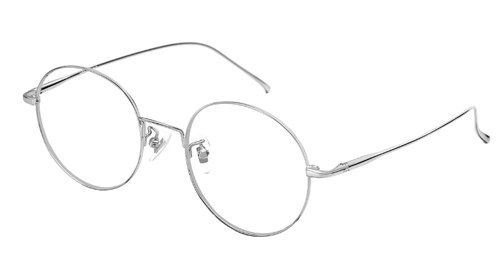 oval silver glasses 