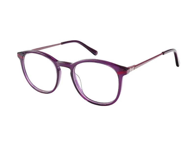 Round Purple Glasses E07878C
