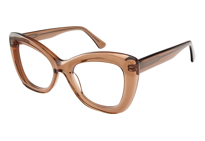 Cat-eye Transparent Brown Glasses for Women