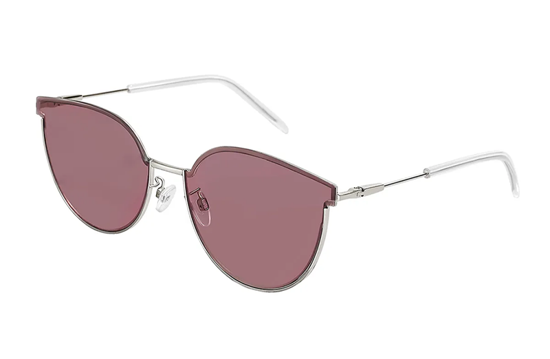 Cat-eye Silver Sunglasses for Men & Women
