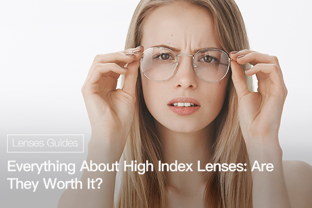 women with high index lenses